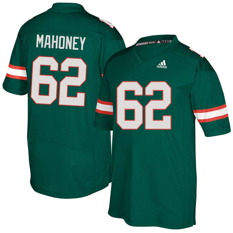Adidas Miami Hurricanes #62 Hayden Mahoney College Football Jerseys Sale-Green